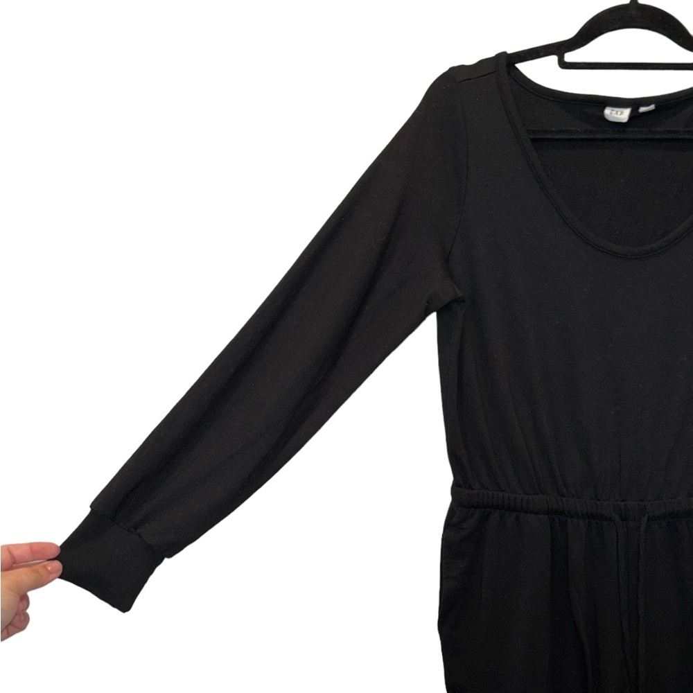 Gap Fleece Sweatshirt Jumpsuit Black size L